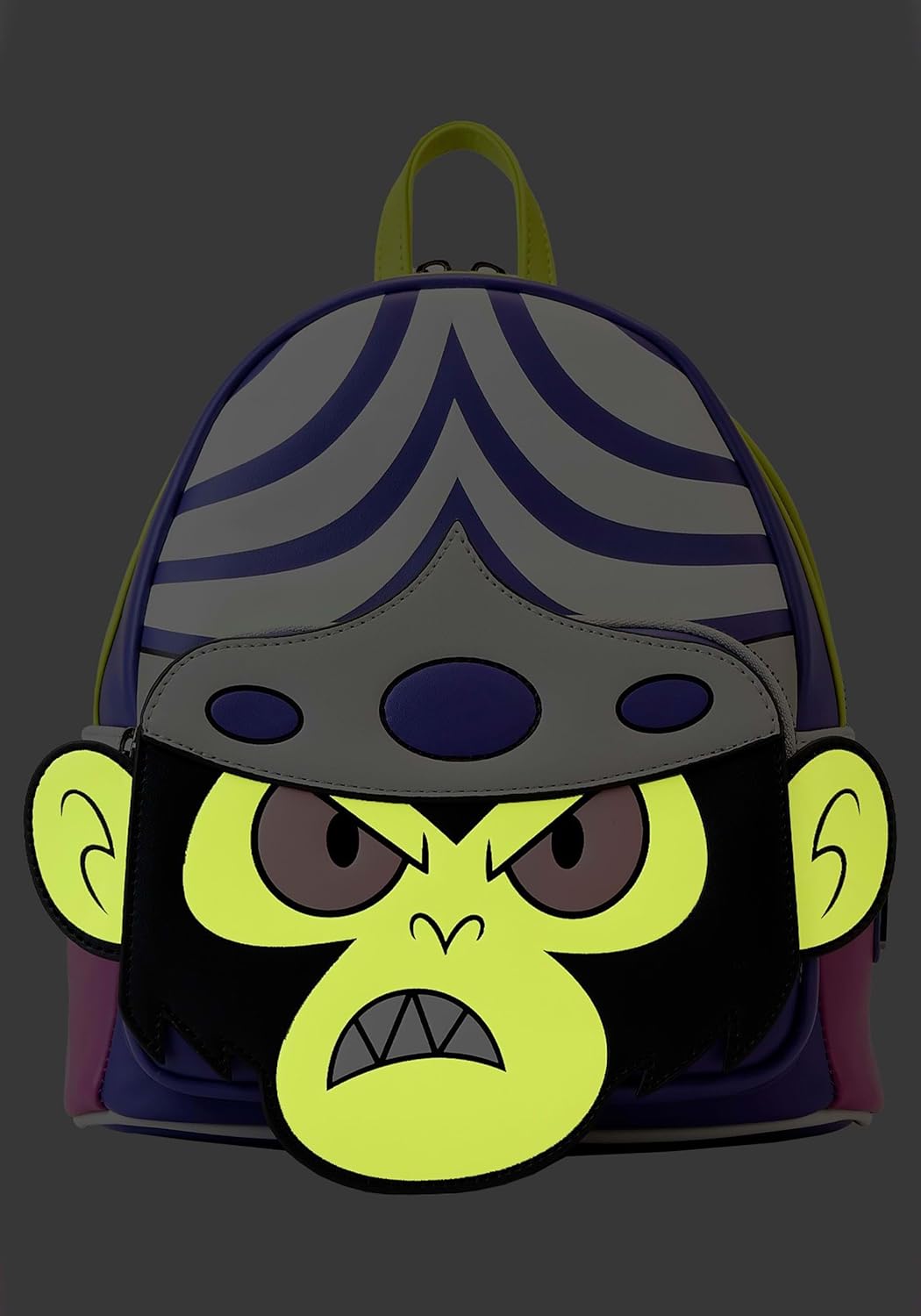 Loungefly Cartoon Network Powerpuff Girls Mojo Jojo Cosplay Mini Backpack - Glow in the Dark
