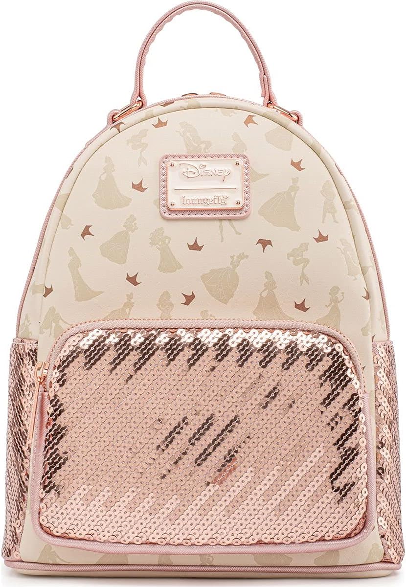 Loungefly Disney Ultimate Princesses AOP Sequin Mini Backpack