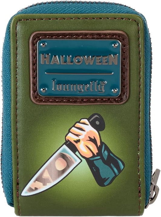 Loungefly Halloween Michael Myers Pumpkin Glow Accordion Wallet
