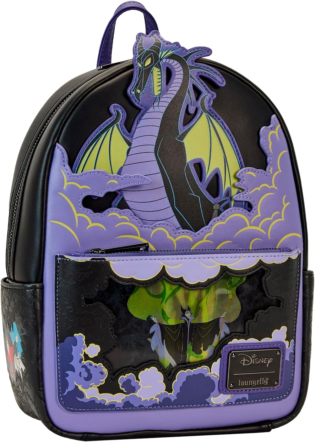 Loungefly Disney Maleficent Dragon Lenticular Mini-Backpack - Glow in The Dark
