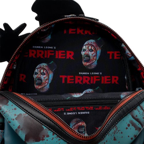 Loungefly Terrifier Art the Clown Blood Splatter Mini-Backpack - Glow in the Dark