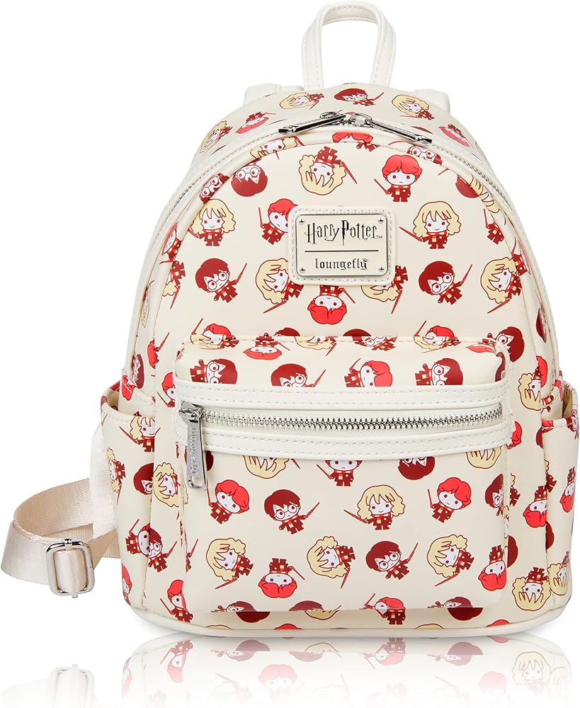 Loungefly Harry Potter Chibi Characters Wands Out AOP Mini Backpack