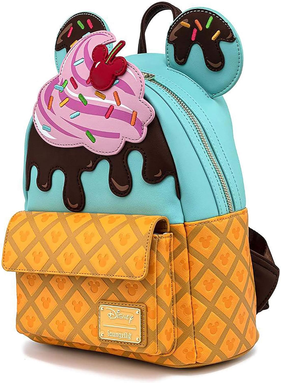 Loungefly Disney Mickey and Minnie Mouse Sweets Ice Cream Mini Backpack