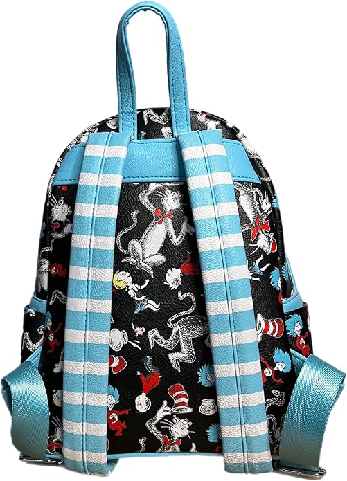 Loungefly Dr Seuss Cat in the Hat AOP Mini Backpack