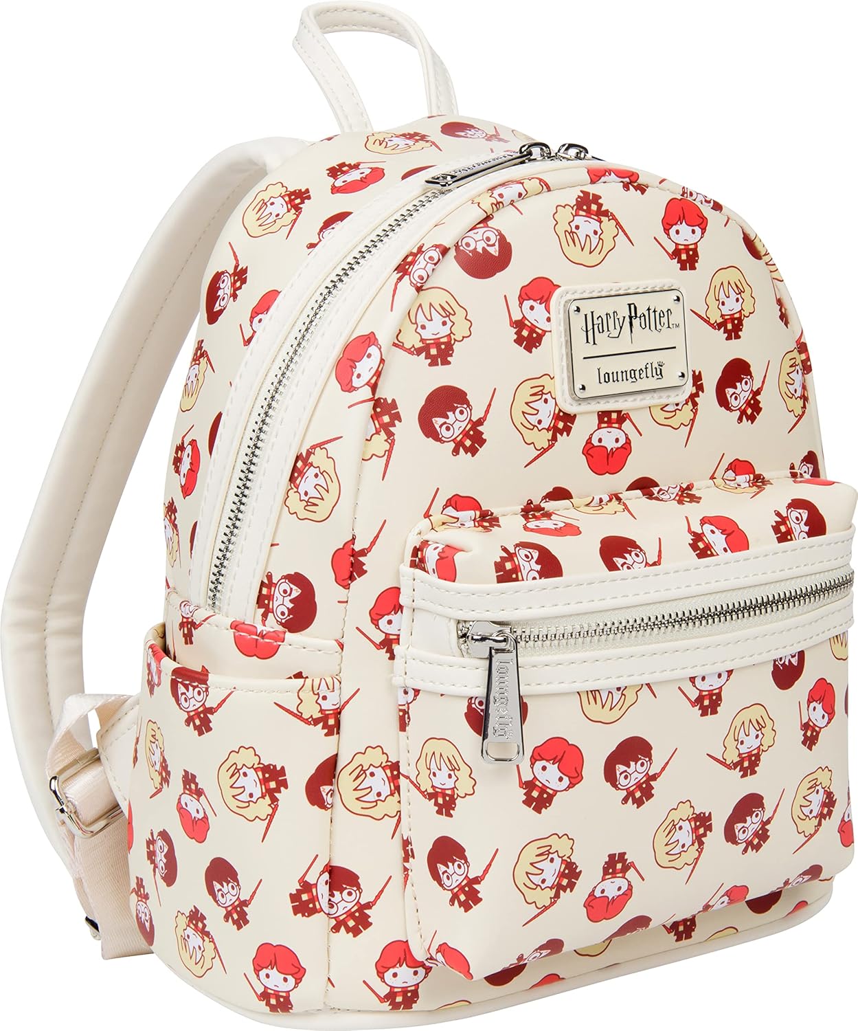 Loungefly Harry Potter Chibi Characters Wands Out AOP Mini Backpack