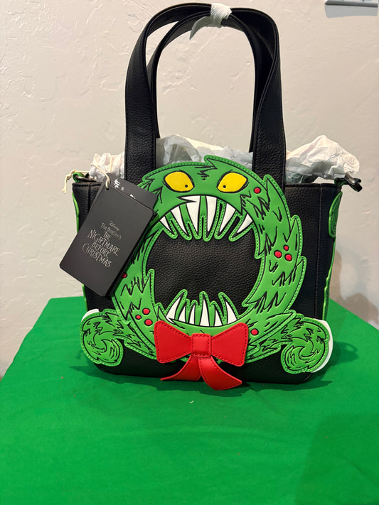 Loungefly Disney NBC Man Eating Wreath mini Tote