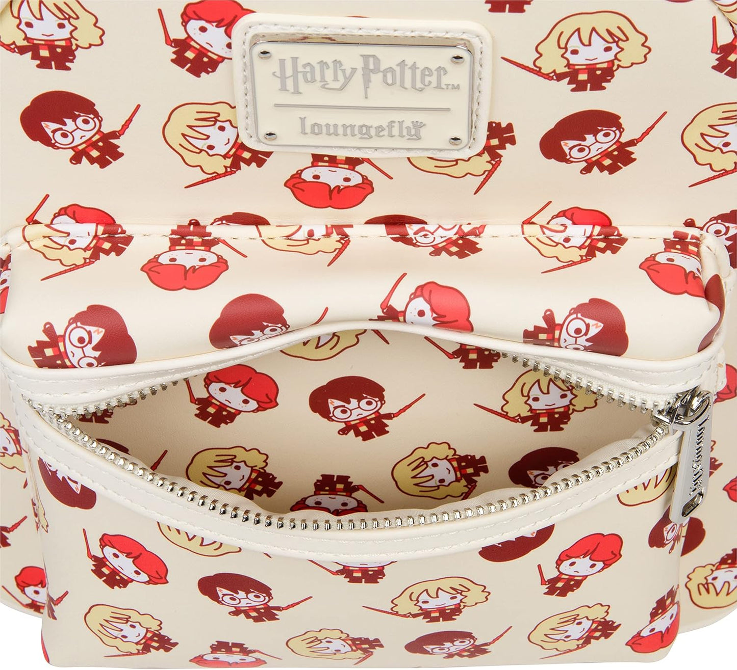 Loungefly Harry Potter Chibi Characters Wands Out AOP Mini Backpack