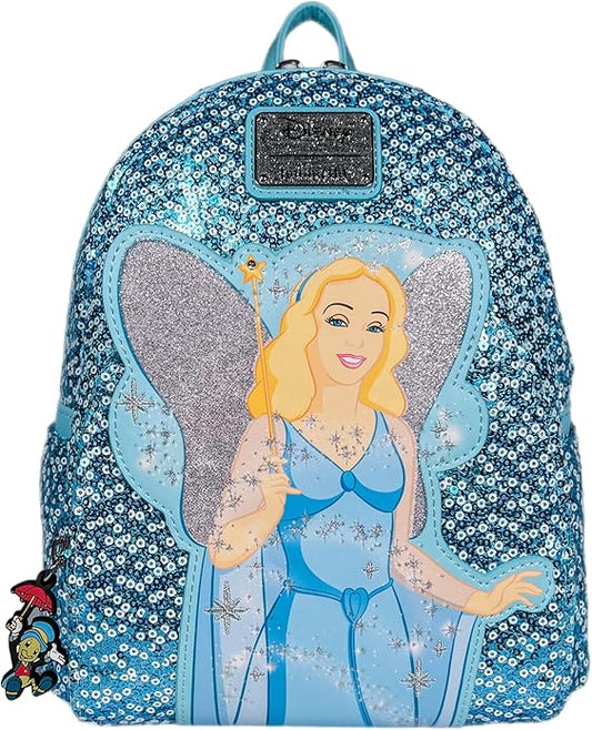 Loungefly Blue Fairy Mini Backpack - Lights Up