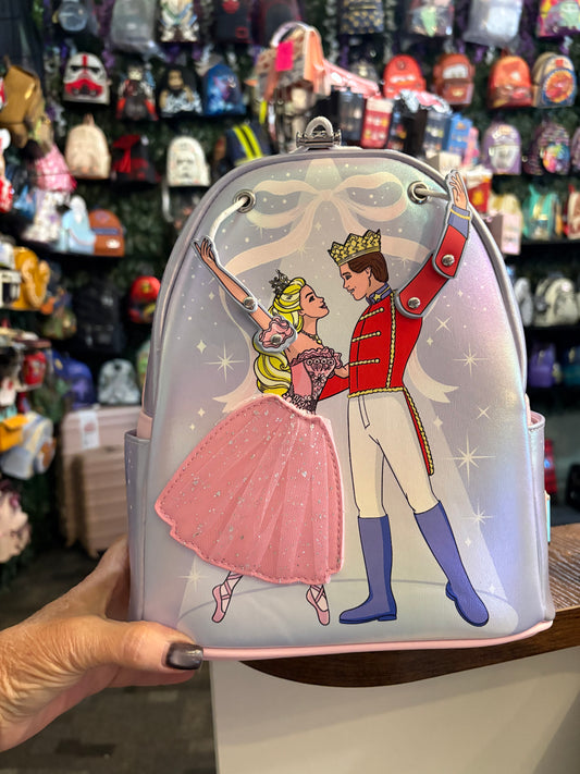 Loungefly Mattel Barbie Nutcracker Mini Backpack movable parts