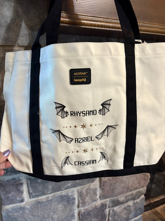 Loungefly Acotar The Bat Boys Canvas Tote