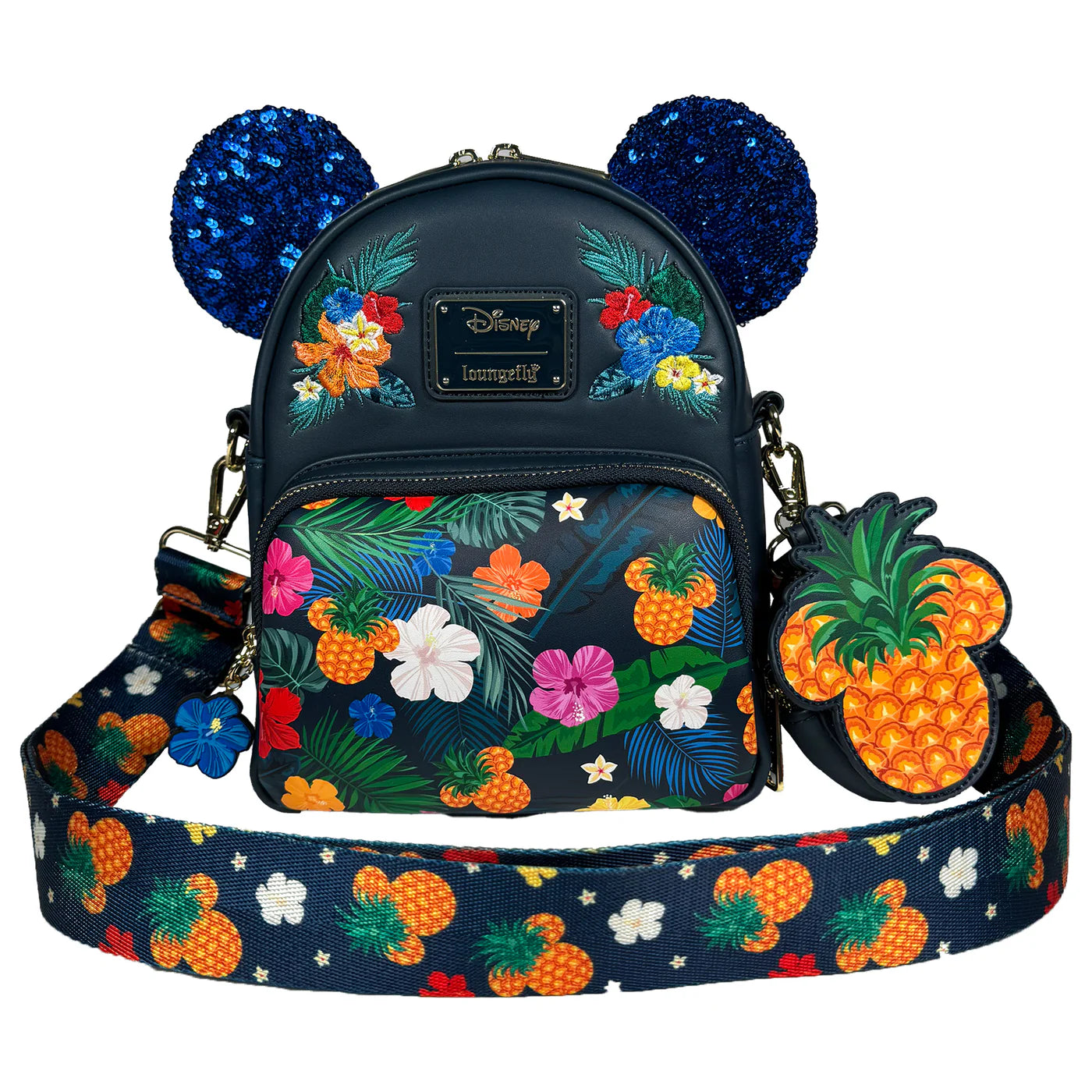 Loungefly Aloha Mickey Convertible Mini Backpack
