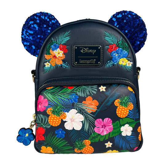 Loungefly Aloha Mickey Convertible Mini Backpack