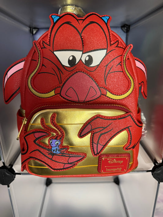 Mulan Mushu Glitter Cosplay Loungefly mini backpack