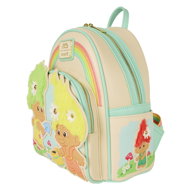 Loungefly Classic Good Luck Trolls Plush Glitter Mini Backpack