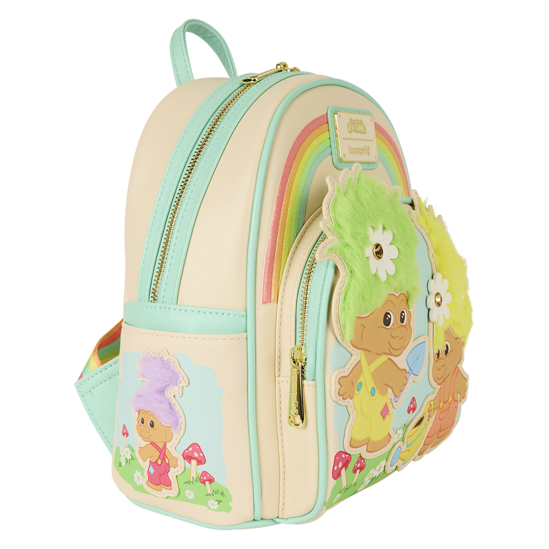 Loungefly Classic Good Luck Trolls Plush Glitter Mini Backpack