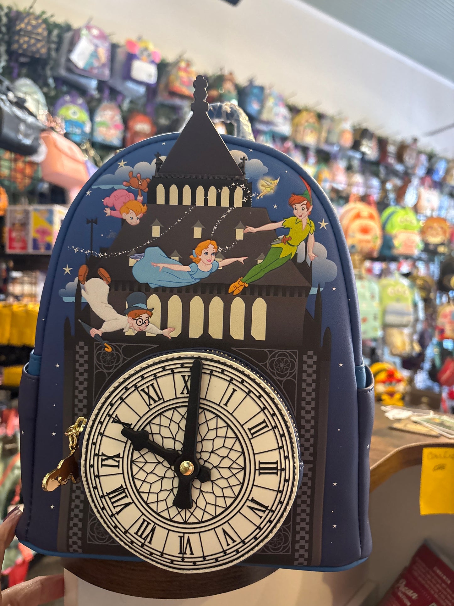 Loungefly Peter Pan Glow in the Dark Tower mini backpack