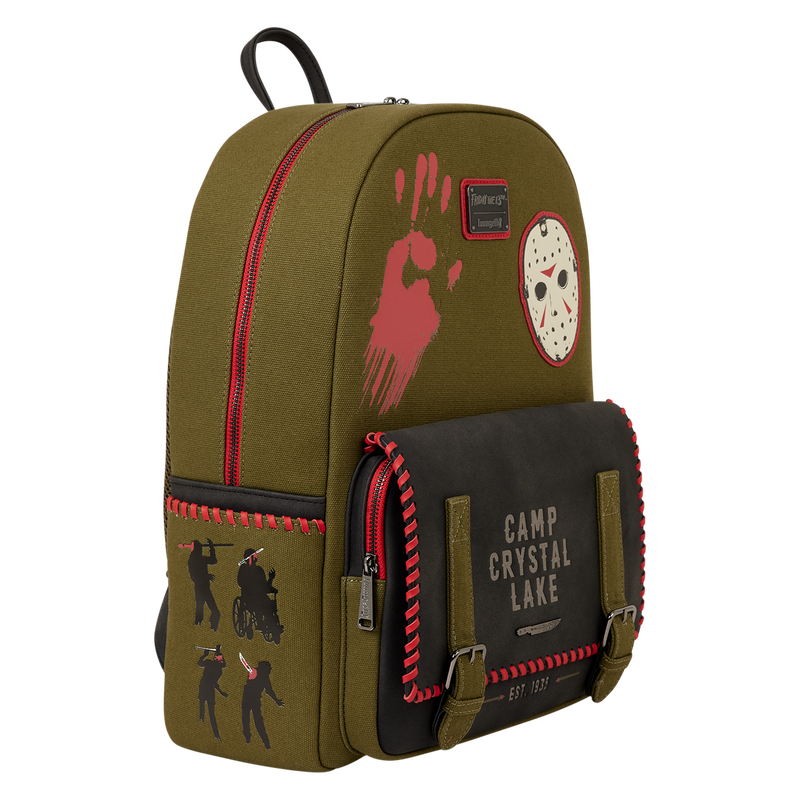 Loungefly Friday the 13th Camp Crystal Lake Full-Size Backpack - Glow in the Dark