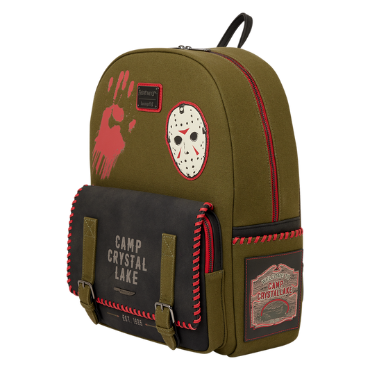 Loungefly Friday the 13th Camp Crystal Lake Full-Size Backpack - Glow in the Dark