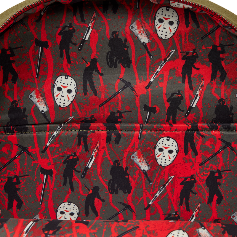 Loungefly Friday the 13th Camp Crystal Lake Full-Size Backpack - Glow in the Dark