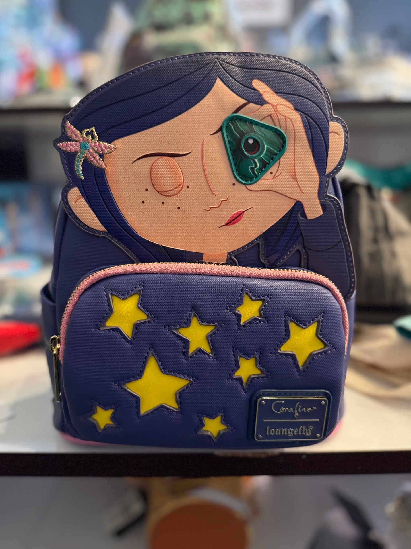 Loungefly Coraline Stars Mini Backpack - Glow in the Dark