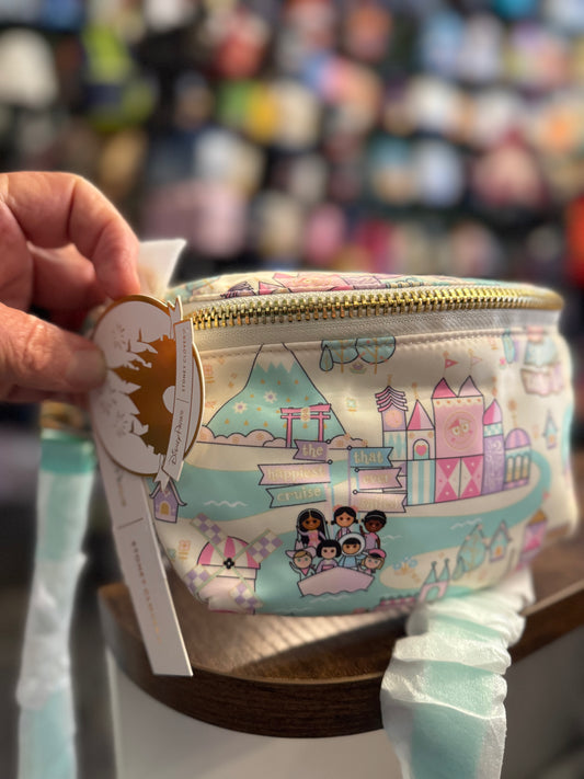 It's a Small World Belt bag-white/green by Stoney Clover Lane