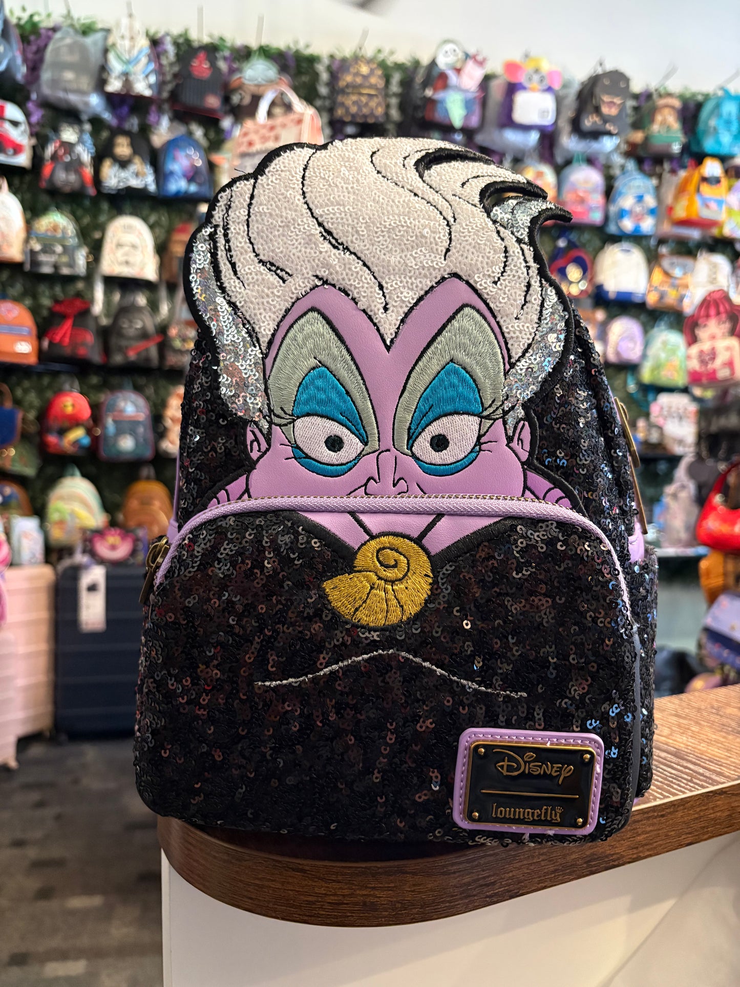 Loungefly Disney 35th Anniversary Ursula Sequin Mini Backpack