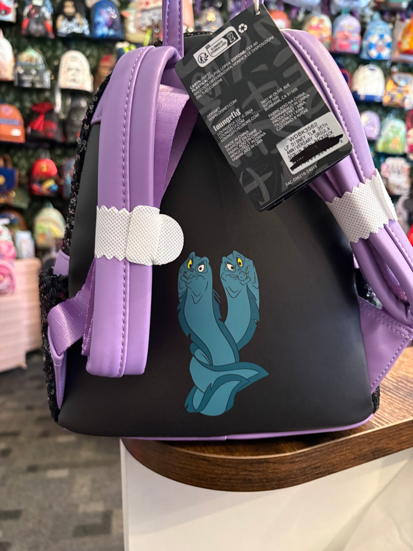 Loungefly Disney 35th Anniversary Ursula Sequin Mini Backpack