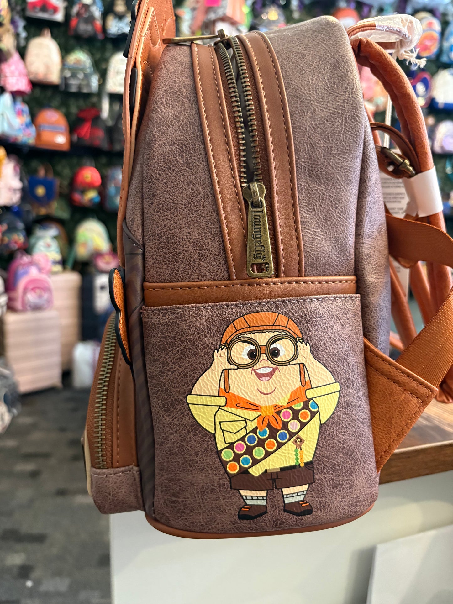Loungefly Pixar UP Carl Fredricksen Pilot Mini Backpack