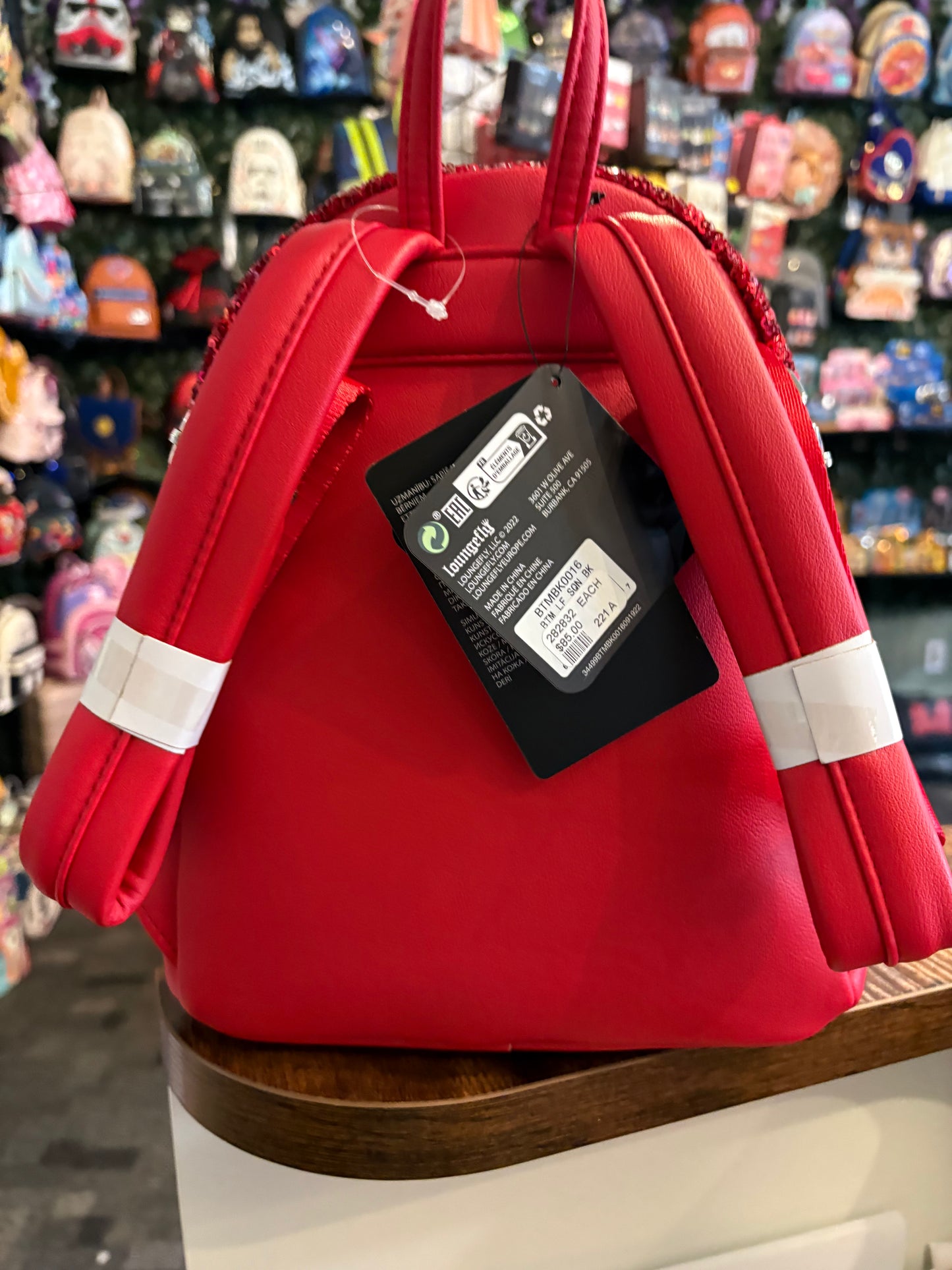Loungefly Biltmore Estate Red Sequin mini Backpack