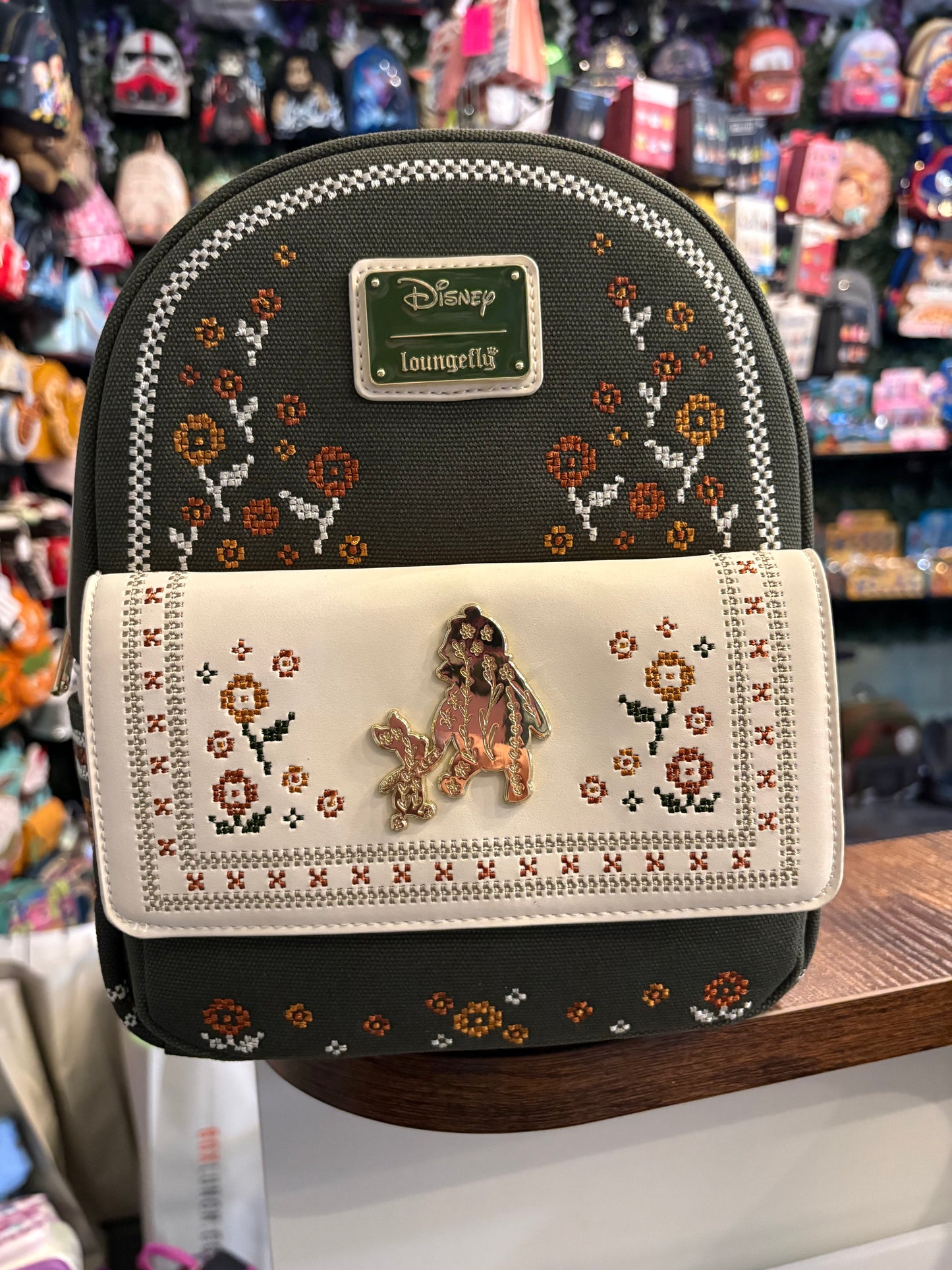 Loungefly Winnie the Pooh Cross Stitch Mini Backpack