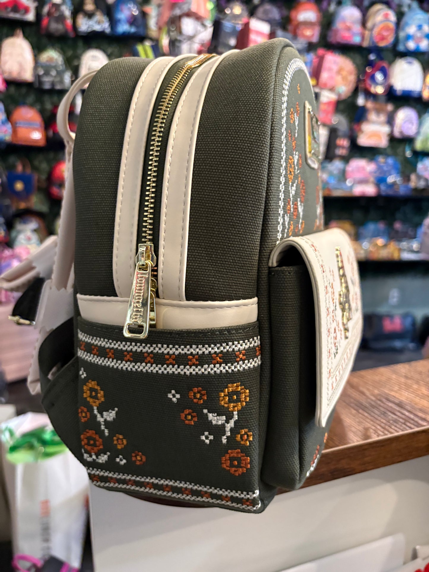Loungefly Winnie the Pooh Cross Stitch Mini Backpack