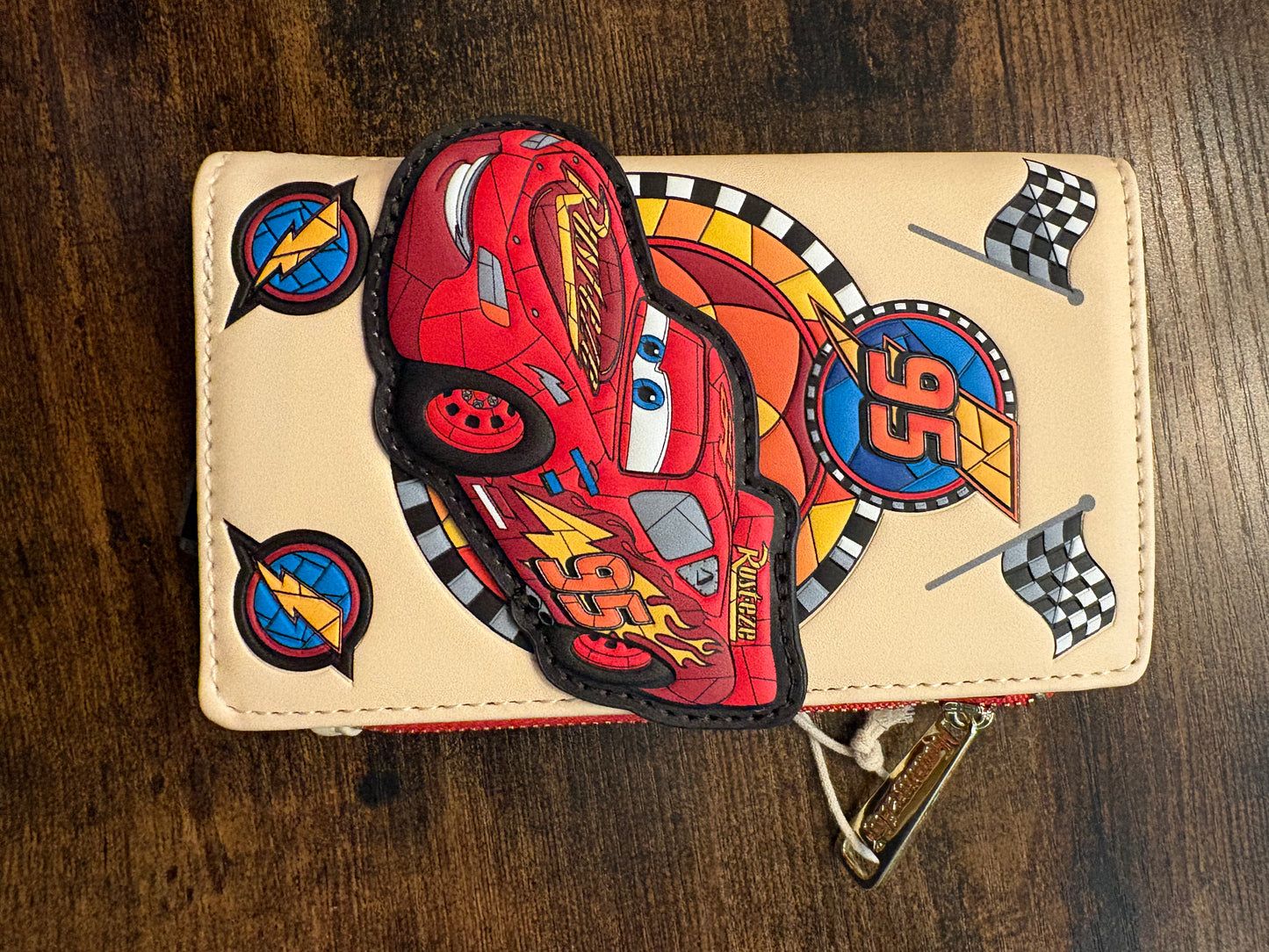 Loungefly Cars Lightning McQueen Stained Glass Wallet