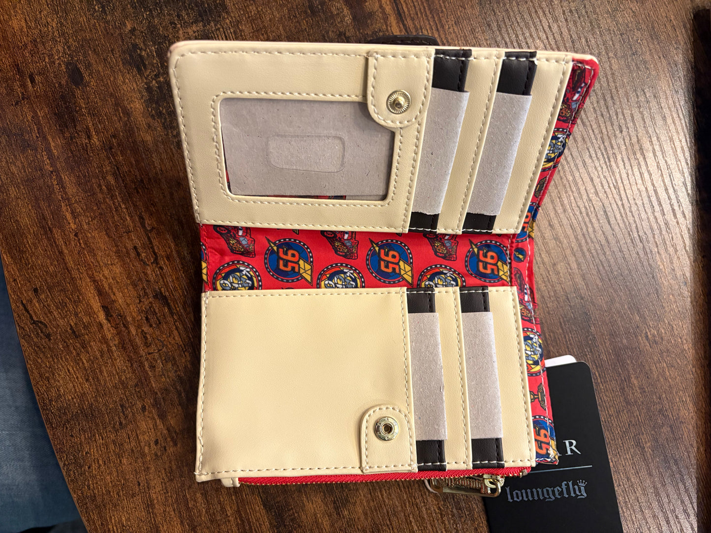 Loungefly Cars Lightning McQueen Stained Glass Wallet