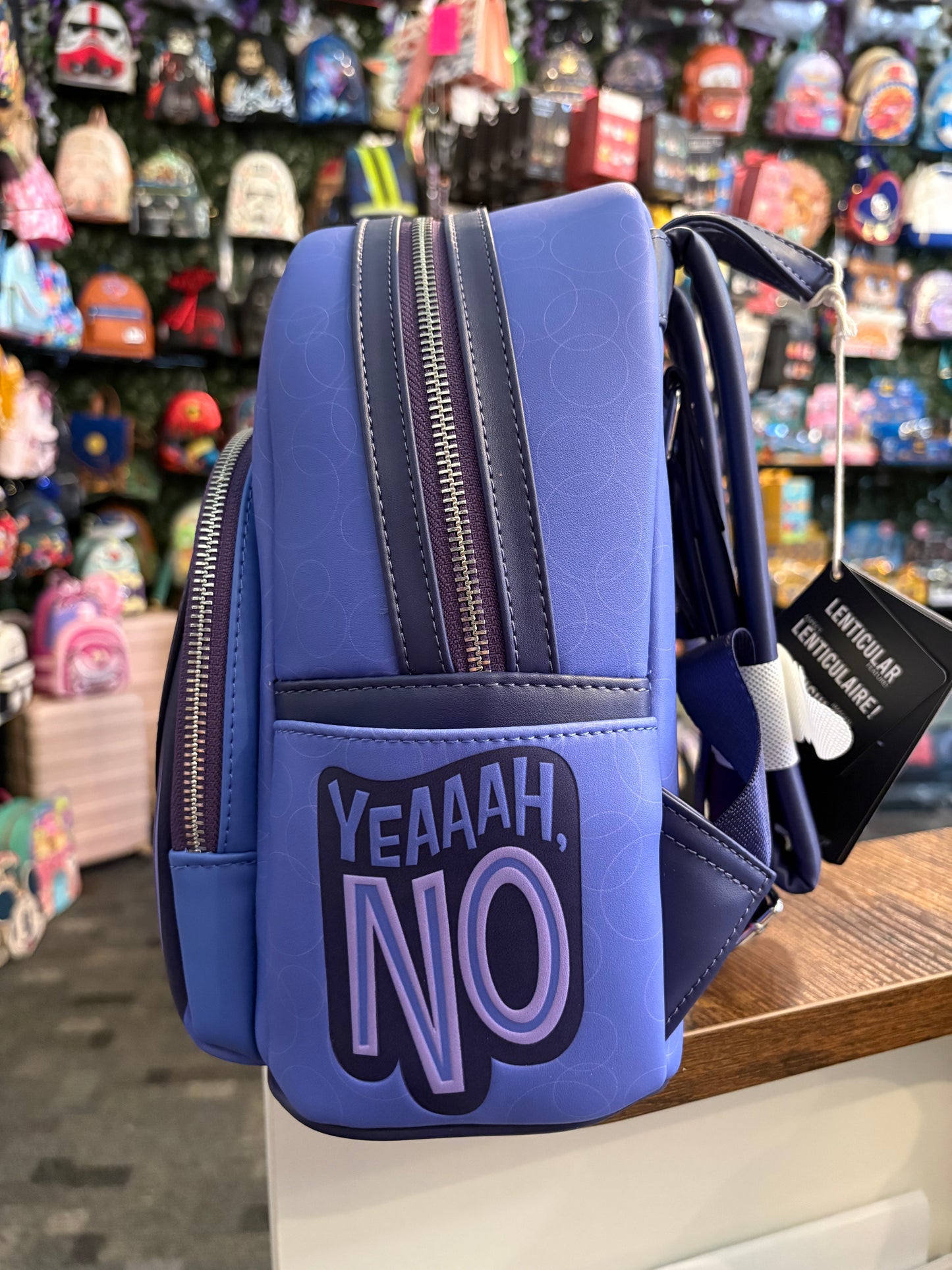 Loungefly Pixar Inside Out Ennui Lenticular mini Backpack