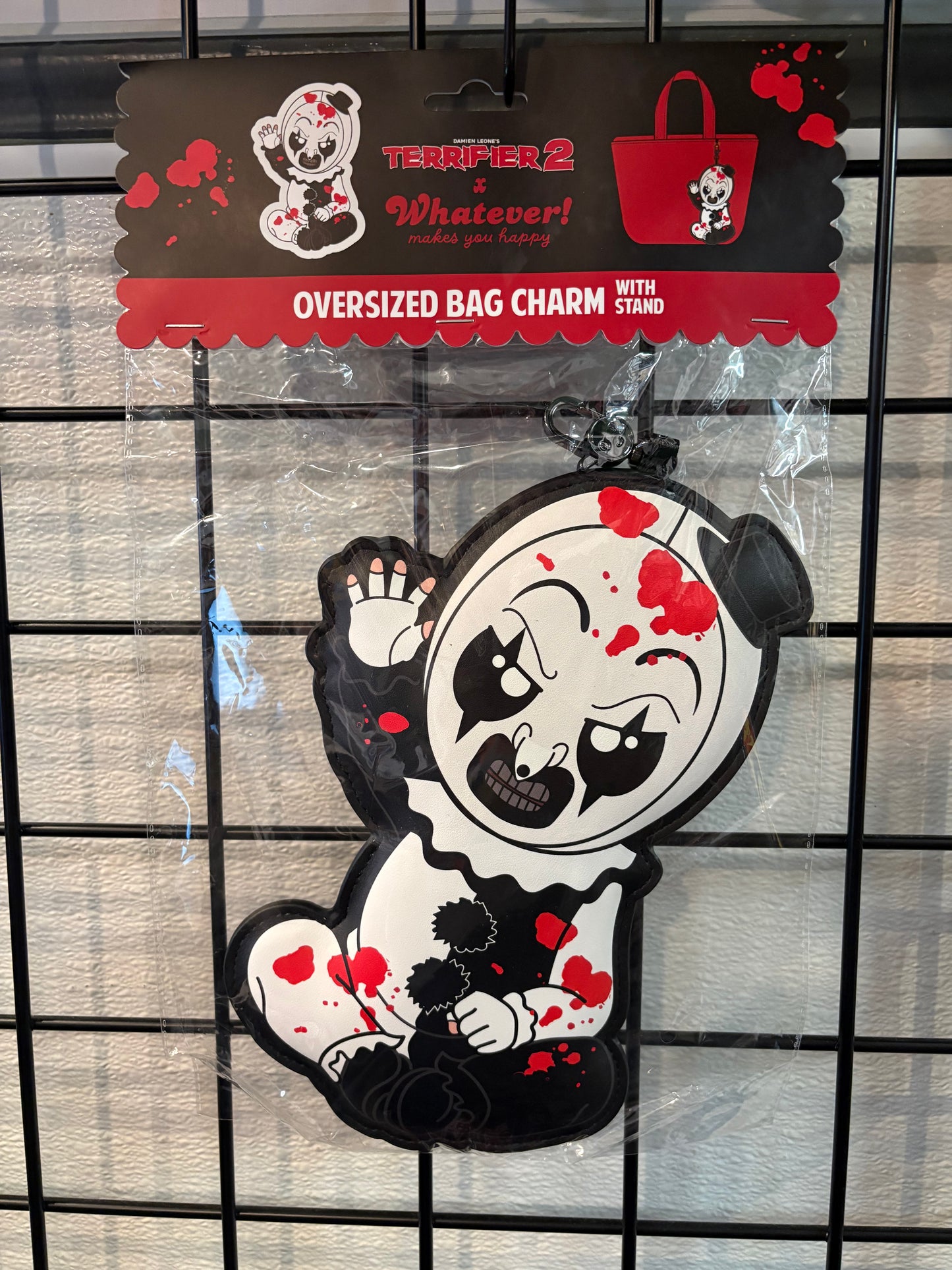 Whatever makes you happy Terrifier oversized bag charm with Stand