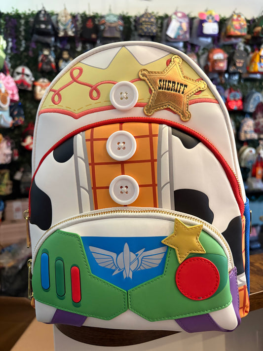 Loungefly Toy Story 5 Triple Pocket Mid Size Jessie, Woody and Buzz Lightyear