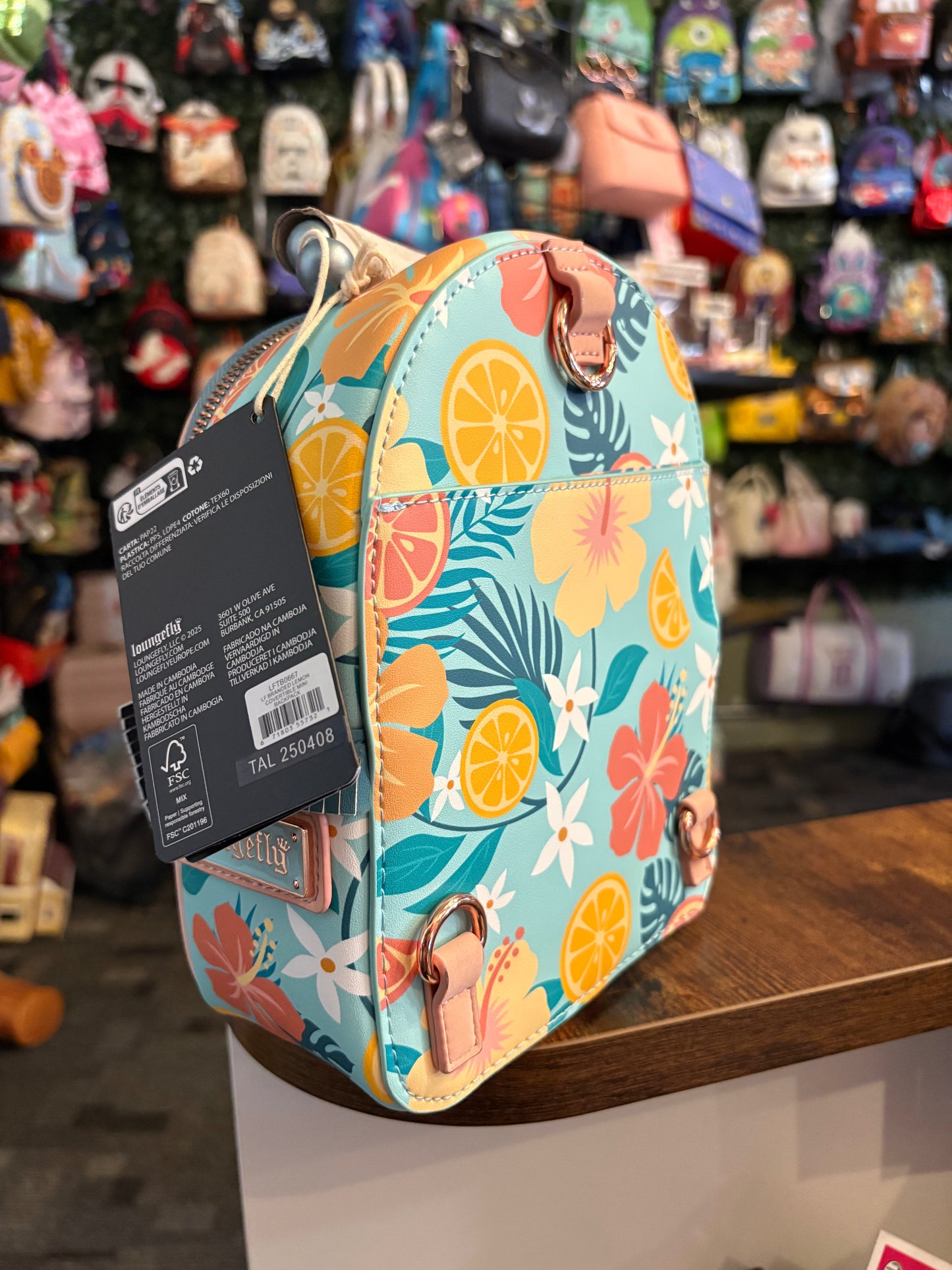 Loungefly Branded Lemon Convertible mini backpack/crossbody