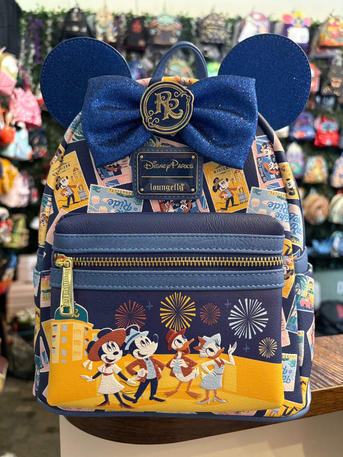 Loungefly Disney Parks Riviera Resort Postcards  mini backpack