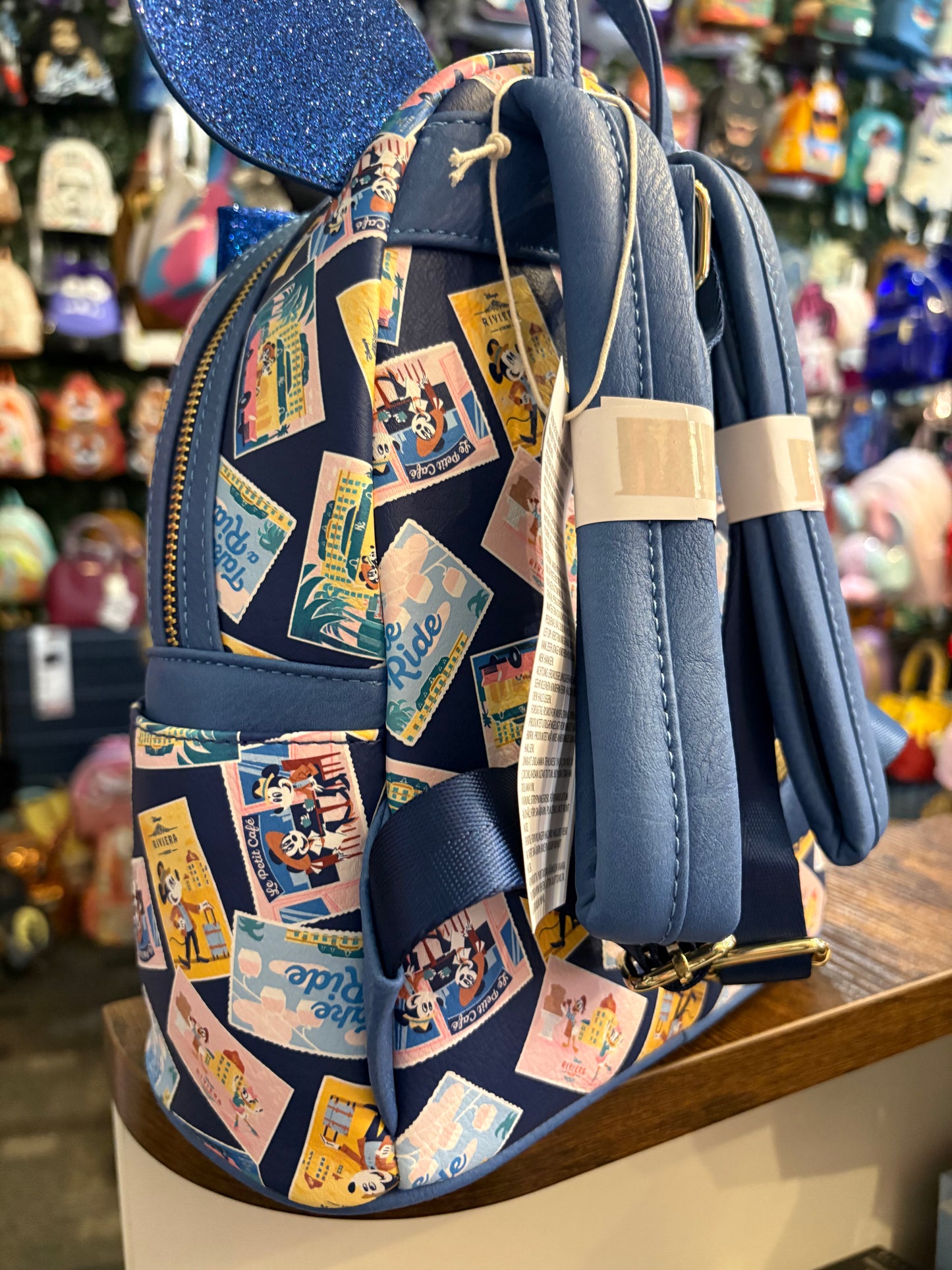 Loungefly Disney Parks Riviera Resort Postcards  mini backpack
