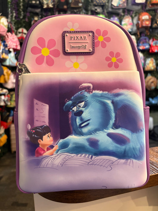 Loungefly Disney Pixar Monsters Inc Boo and Sully Bed Scene mini backpack