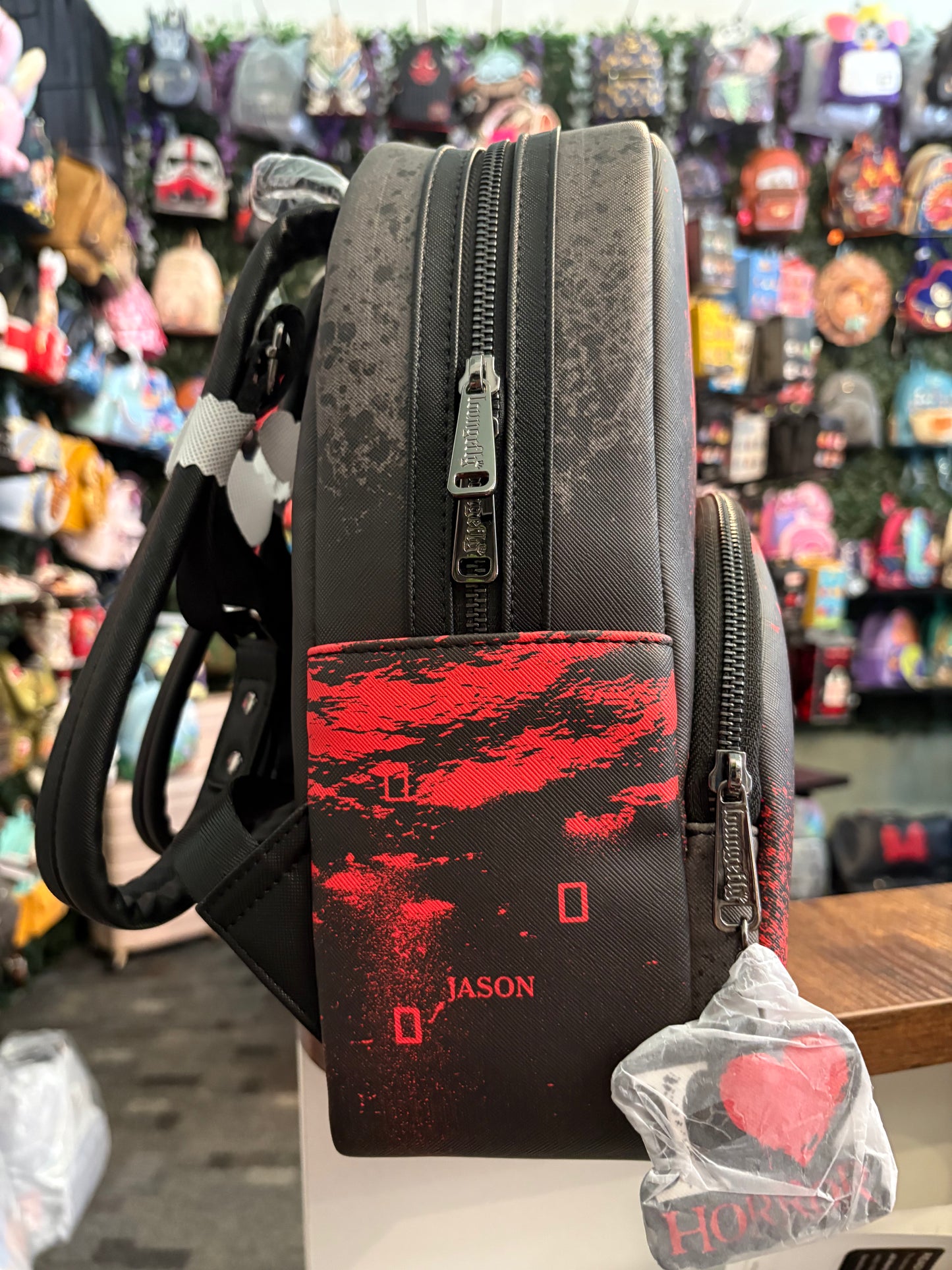 Loungefly WB Friday the 13TH I heart Horror mini Backpack
