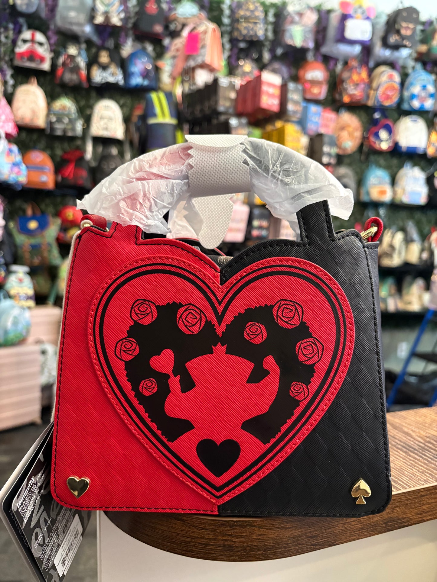 Loungefly Web Exclusive Alice in Wonderland Queen of Hearts Cross Body