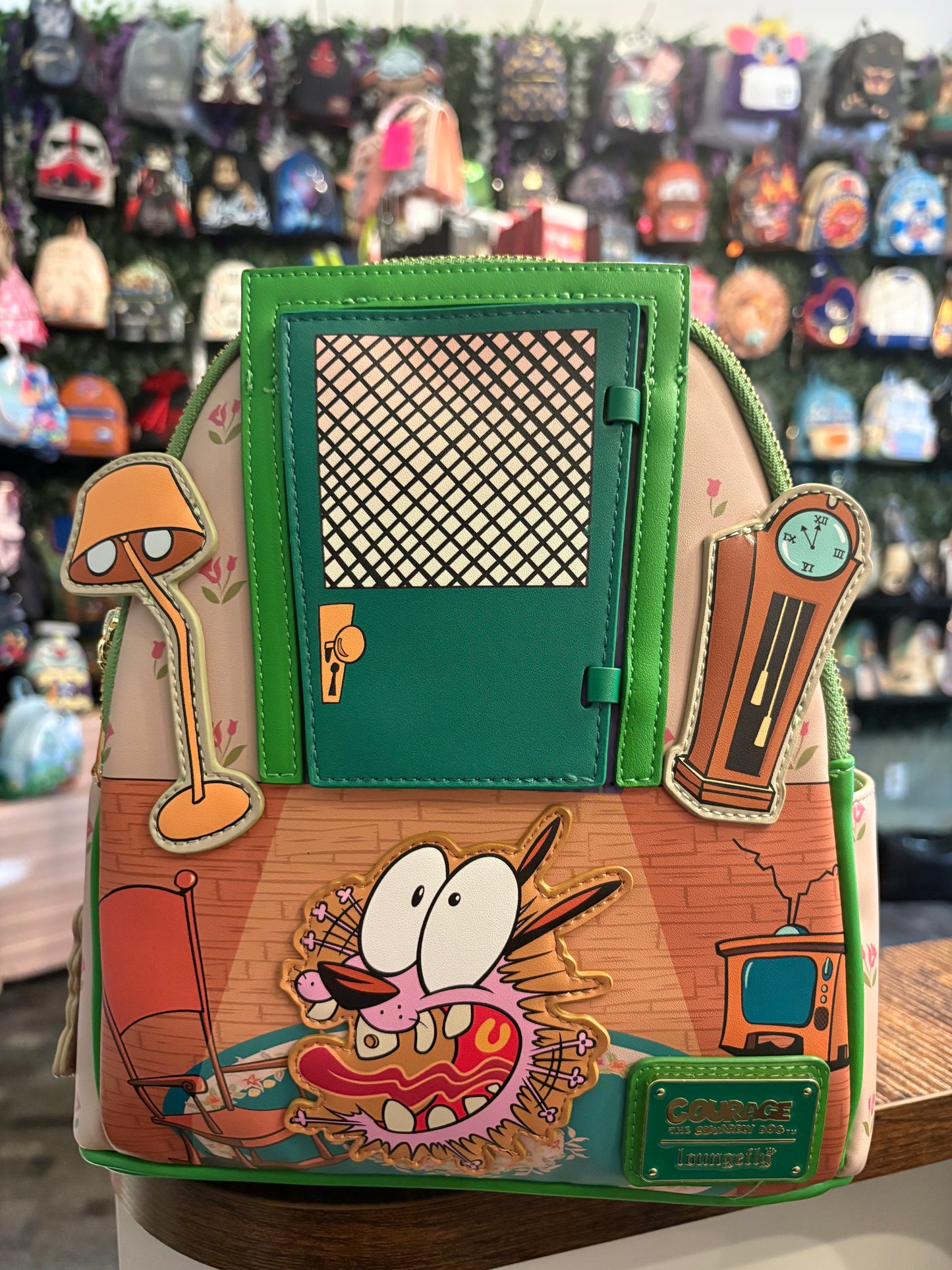 Loungefly Courage the Cowardly Dog Lenticular mini Backpack