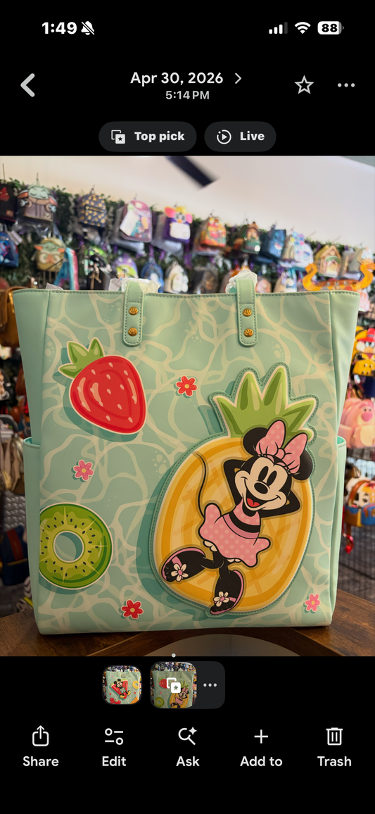 Loungefly Disney Mickey and Minnie Summer Tote