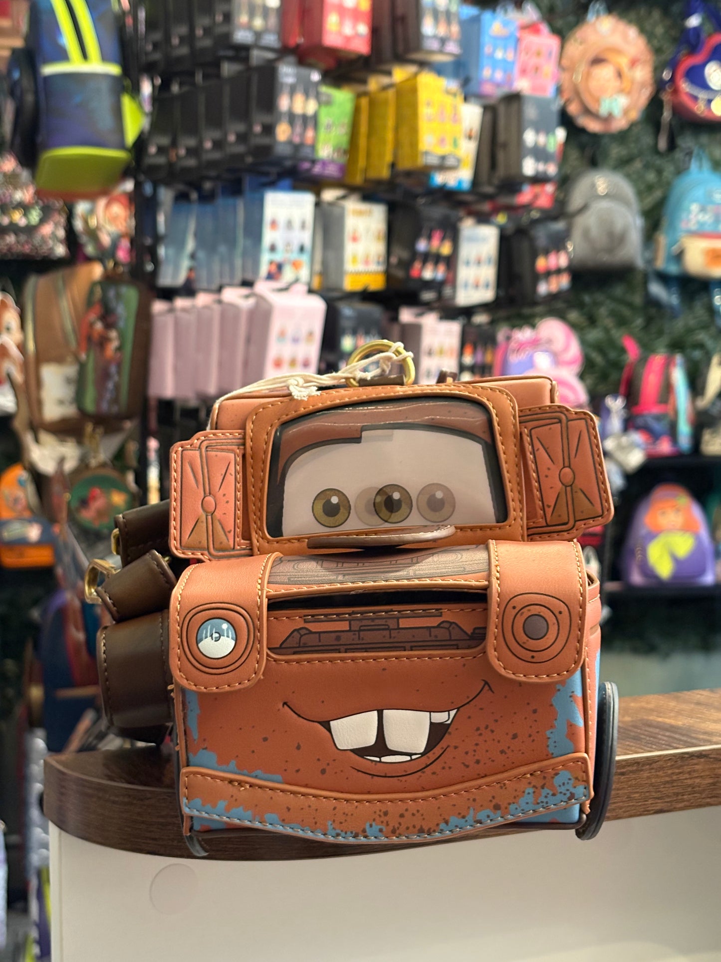 Loungefly Disney Pixar Cars Mater Figural Crossbody