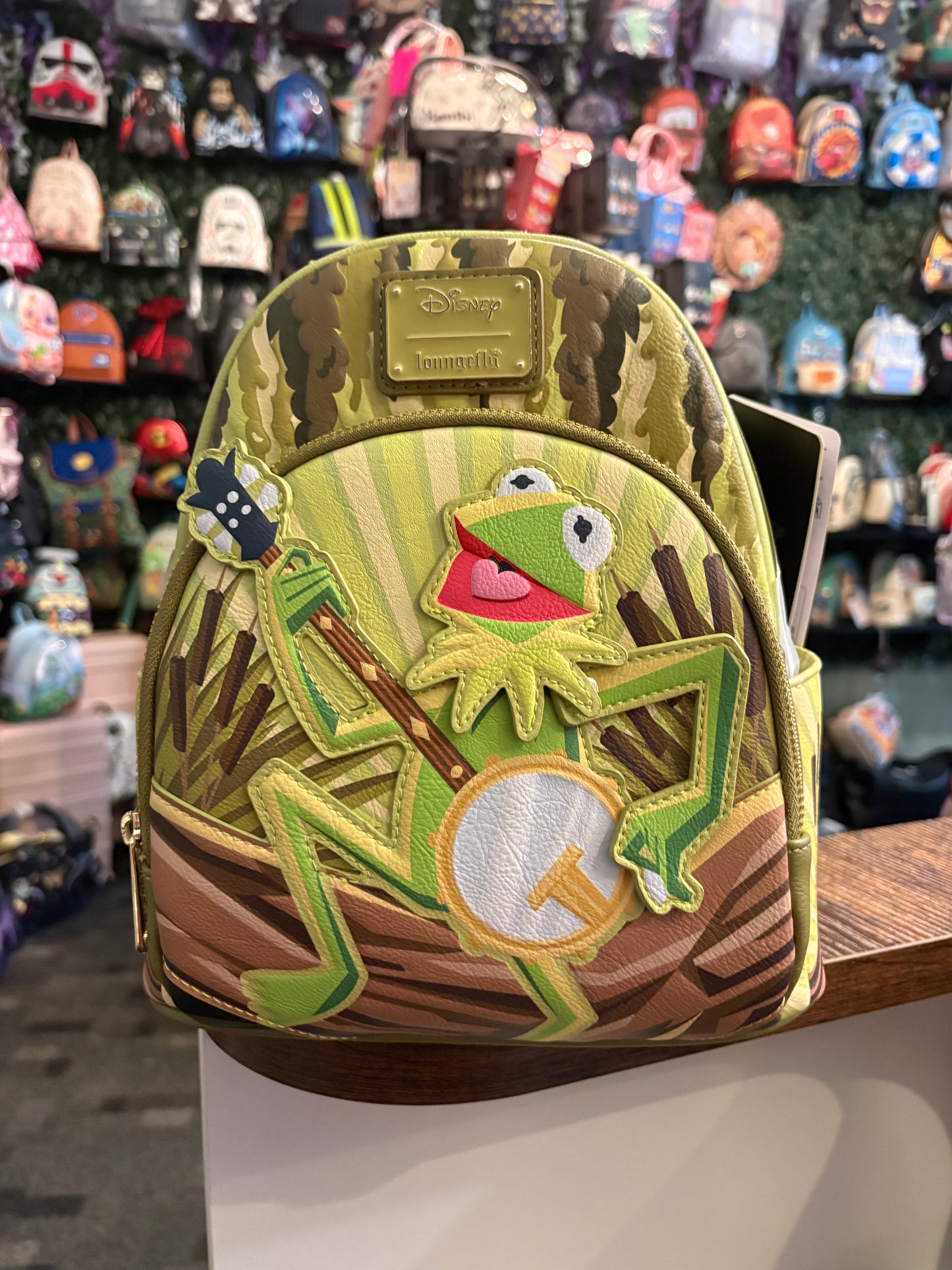 Loungefly Disney Muppets Kermit Banjo Rainbow Mini backpack