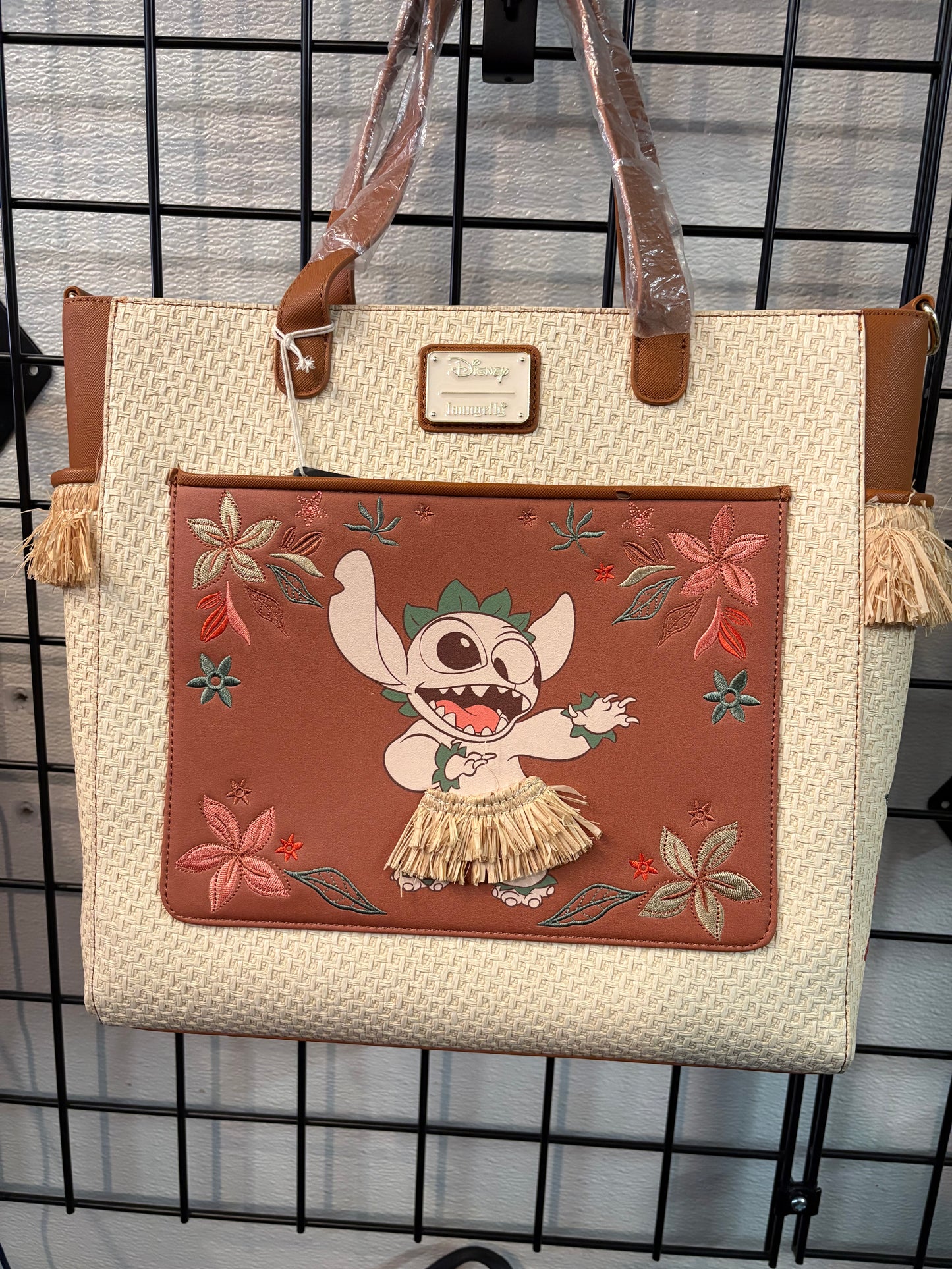 Loungefly Stitch Raffia Hula Skirt Tote/Backpack