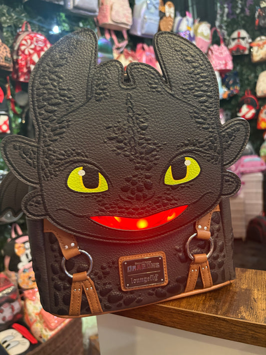 Loungefly Books A Million How to Train Your Dragon Toothless lights Up movable parts