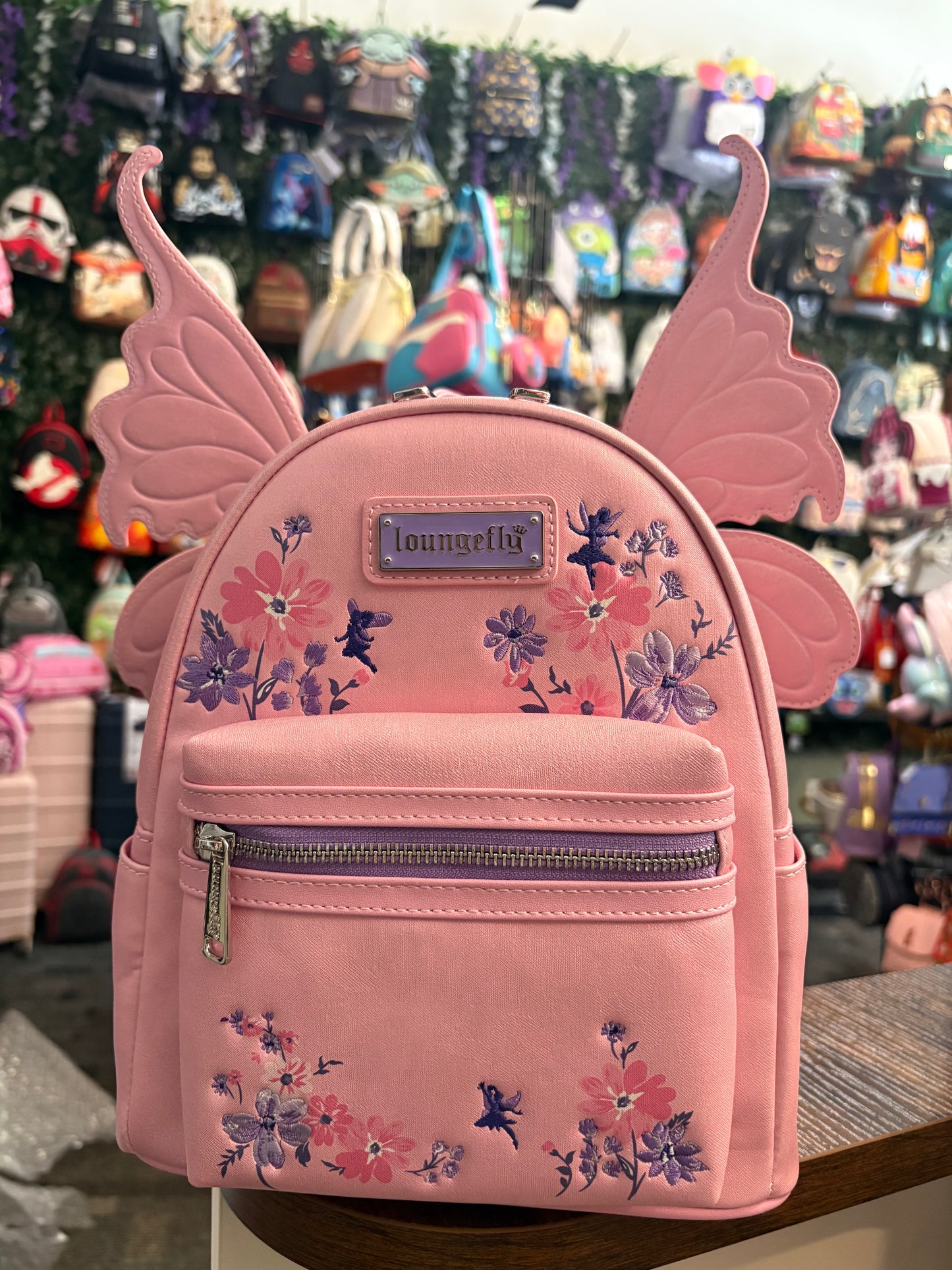 Loungefly Lite Fairy WIngs Mini Backpack Pink