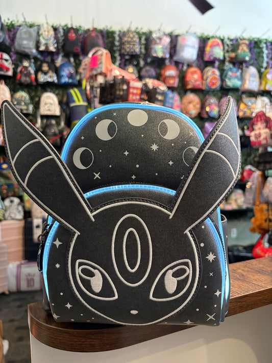 Loungefly Pokemon Umbreon Night Out Glow in the Glow in the Dark and Lights up mini Backpack